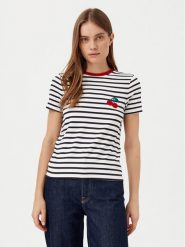 ONLY T-Shirt Heart 15318959 Granatowy Regular Fit. Niebieskie t-shirty ONLY, xs, bez wzorów, z wiskozy, bez kołnierzyka, bez ramiączek. Za 99.99 zł.
