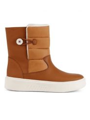 Geox Botki "Nhenbus" w kolorze jasnobrązowym rozmiar: 36. Brązowe botki Geox, bez wzorów, z gumy, bez obcasa, bez zapięcia. Za 283.95 zł.