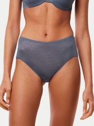 Triumph Figi klasyczne z wysokim stanem Triumph Signature Sheer Maxi EX 10215936 Niebieski. Niebieskie figi Triumph, bez wzorów, z syntetyku, z podwyższonym stanem. Za 69.30 zł.