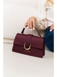 Lia Biassoni Skórzana torebka "Archiano" w kolorze bordowym - 25 x 16 x 8 cm rozmiar: onesize. Czerwone torebki klasyczne Lia Biassoni, bez wzorów, z materiału, przez ramię, bez dodatków. Za 282.99 zł.