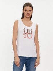 Liu Jo Top VA4117 JS360 Biały Regular Fit. Białe topy Liu Jo, s, bez wzorów, z wiskozy, bez kołnierzyka, bez ramiączek. Za 139.99 zł.