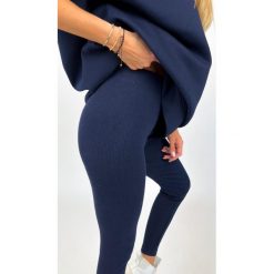 Legginsy Navy. Niebieskie legginsy ClothStore, bez wzorów, z bawełny. Za 99.00 zł.