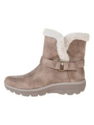 Skechers Botki "Easy Going" w kolorze szarobrązowym rozmiar: 37. Brązowe botki Skechers, bez wzorów, z materiału, bez obcasa, bez zapięcia. Za 220.12 zł.