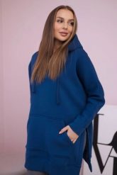Bluza ocieplana z rozcięciami na bokach jeansowa. Bluzy KESI, l, bez wzorów, z bawełny, bez ramiączek, z kapturem. Za 263.47 zł.