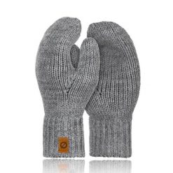 Damskie rękawiczki zimowe Brødrene r02 j. szare 9935. Szare rękawiczki bez wzorów. Za 49.97 zł.