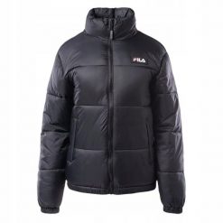 KURTKA DAMSKA ZIMOWA FILA PUCHOWA SANDIA PUFF FS-0490-80010-XS. Czarne kurtki Fila, na zimę, uniwersalny, bez wzorów, z dresówki, sportowe, bez kaptura. Za 419.00 zł.
