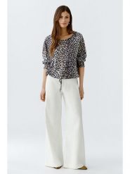 Oui Bluzka w kolorze czarno-karmelowym rozmiar: 40. Brązowe bluzki Oui, bez wzorów, bez kołnierzyka, bez ramiączek. Za 140.86 zł.