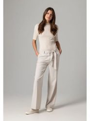 More & More Spodnie w kolorze kremowym rozmiar: 46. Brązowe spodnie materiałowe More & More, bez wzorów, z materiału. Za 109.00 zł.