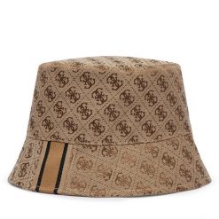 Kapelusz Guess. Brązowe kapelusze Guess, z aplikacjami. Za 194.99 zł.