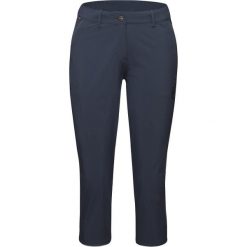 Spodenki trekkingowe damskie Mammut Runbold Capri. Niebieskie szorty Mammut, bez wzorów, z elastanu, sportowe. Za 271.70 zł.