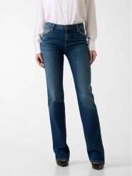 Guess Jeansy 180926 Niebieski Straight Fit. Niebieskie jeansy Guess, z aplikacjami, z jeansu. Za 669.99 zł.