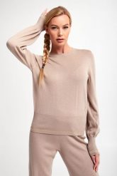 Sweter wełniany ARMANI EXCHANGE. Brązowe swetry Armani Exchange, l, bez wzorów, z wełny, bez ramiączek. W wyprzedaży za 305.40 zł.