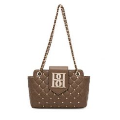 Torebka Badura. Brązowe kopertówki Badura, bez wzorów, wizytowe, bez dodatków. Za 179.99 zł.