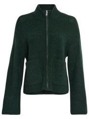 MOSS COPENHAGEN Kardigan "Lediona" w kolorze ciemnozielonym rozmiar: L/XL. Zielone swetry Moss Copenhagen, l, bez wzorów, z poliamidu, bez ramiączek. Za 180.91 zł.