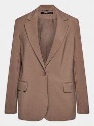 Gina Tricot Marynarka 20227 Brązowy Straight Fit. Brązowe marynarki i żakiety Gina Tricot, bez wzorów, z syntetyku, bez ramiączek. Za 279.99 zł.