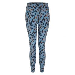 Damskie Legginsy Z Nadrukiem Lamparta Z Recyklingu. Niebieskie legginsy Dare 2b, bez wzorów, sportowe. Za 77.99 zł.