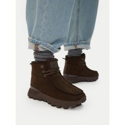 Trzewiki G-Star. Brązowe botki G-Star, bez wzorów, retro, bez obcasa, na płaskiej podeszwie, bez zapięcia. Za 329.99 zł.