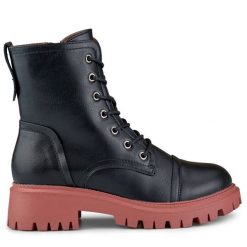 Botki damskie workery wysokie czarne 250044OR-PU. Czarne botki marka niezdefiniowana, bez wzorów, ze skóry ekologicznej, bez obcasa, bez zapięcia. Za 135.99 zł.