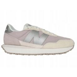 Buty na co dzień damskie NEW BALANCE 237 skóra. Brązowe buty sportowe lifestyle New Balance, bez wzorów, ze skóry, bez zapięcia, trekkingowe. Za 389.00 zł.
