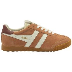 Sznurowane trampki damskie Gola Elan. Białe trampki Gola, bez wzorów, z gumy, retro, bez zapięcia. Za 441.50 zł.