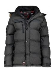 Geographical Norway Kurtka zimowa "Bonapart" w kolorze ciemnoszarym rozmiar: XXL. Szare kurtki Geographical Norway, na zimę, xxl, bez wzorów, z puchu, bez kaptura. Za 351.38 zł.