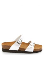 Grünland Klapki w kolorze białym rozmiar: 42. Białe klapki Grünland, bez wzorów, klasyczne, z otwartym noskiem, bez obcasa, bez zapięcia. Za 128.45 zł.