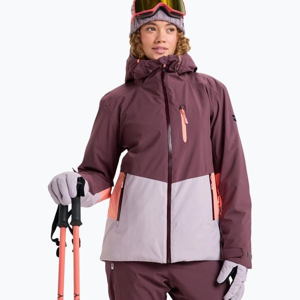 Kurtka snowboardowa damska ROXY Stormdash. Czerwone kurtki narciarskie Roxy, na zimę, l, bez wzorów, z materiału, bez kaptura, snowboardowy. Za 899.99 zł.