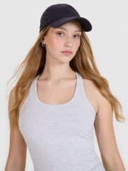4F Top slim gładki damski - szary M. Szare topy 4f, m, bez wzorów, z bawełny, klasyczne, bez kołnierzyka, bez ramiączek. W wyprzedaży za 29.99 zł.