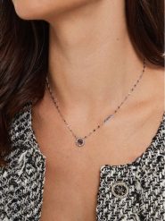 Guess Naszyjnik JUBN0464 3JW Srebrny. Szare naszyjniki Guess, z tworzywa sztucznego, metalowe. Za 149.99 zł.