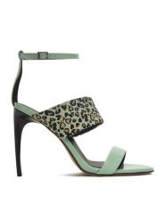 Eva Minge Sandały EO-NADIA-LT2035-2-2 Zielony. Zielone sandały Eva Minge, bez wzorów, ze skóry, bez obcasa, na szpilce, bez zapięcia. Za 429.99 zł.