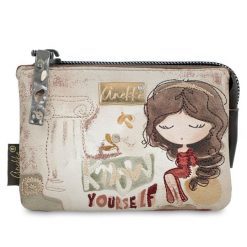 Beżowa Stylowa Portmonetka Damska Anekke. Brązowe torebki klasyczne Anekke, bez wzorów, eleganckie, bez dodatków. Za 119.00 zł.