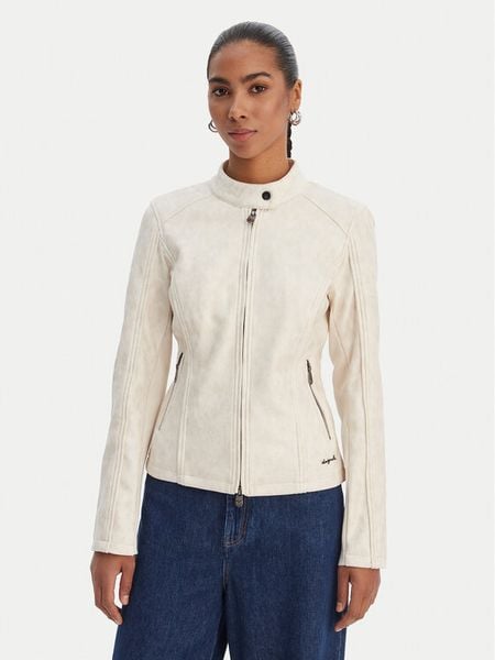 Desigual Kurtka przejściowa 26SWEW10 Kremowy Regular Fit. Białe kurtki Desigual, s, bez wzorów, z syntetyku, bez kaptura. Za 333.99 zł.