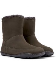 Camper Skórzane botki zimowe w kolorze antracytowym rozmiar: 36. Czarne botki Camper, bez wzorów, z materiału, eleganckie, bez obcasa, bez zapięcia. Za 183.15 zł.