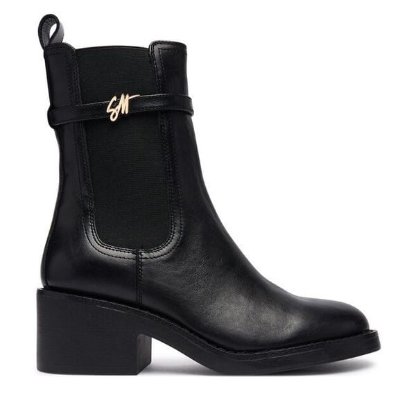 Botki Steve Madden. Czarne botki Steve Madden, bez wzorów, bez obcasa, na słupku, bez zapięcia. Za 729.99 zł.
