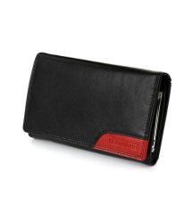 Portfel skórzany czarny BELTIMORE 038. Czarne portfele bez wzorów. Za 69.90 zł.