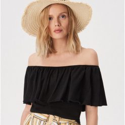 Bluzka hiszpanka z wiązaniem - Czarny. Bluzki marki Sinsay. Za 24.99 zł.