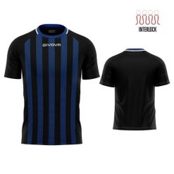 T-shirt Rugby Givova Czarny-Niebieski - Komfort i Trwałość. Czarne t-shirty Givova, bez wzorów, z poliesteru, sportowe, bez kołnierzyka, bez ramiączek. Za 136.99 zł.