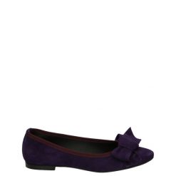 FIOLETOWE BALERINY Z KOKARDĄ P027 CAM VIOLA. Fioletowe baleriny Venezia, bez wzorów, ze skóry, bez obcasa, bez zapięcia. Za 159.00 zł.