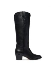 LAUREN RALPH LAUREN Kozaki 802P15663001 Czarny. Czarne kozaki Lauren Ralph Lauren, bez wzorów, ze skóry, bez obcasa, na słupku, bez zapięcia. Za 1,499.00 zł.