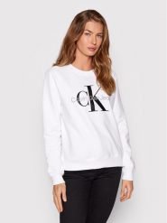 Calvin Klein Jeans Bluza J20J219140 Biały Regular Fit. Białe bluzy Calvin Klein Jeans, xxs, bez wzorów, z bawełny, bez kaptura. Za 249.99 zł.