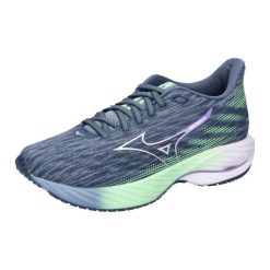 Damskie buty do biegania Mizuno Wave Rider. Niebieskie buty do biegania Mizuno, bez wzorów, z materiału, bez zapięcia, do biegania, mizuno wave. Za 524.00 zł.
