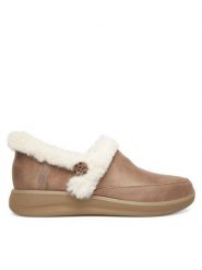 Skechers Kapcie Cozy Escape 168114/TPE Szary. Szare kapcie Skechers, bez wzorów, ze skóry. Za 209.99 zł.