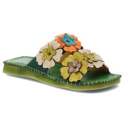 Klapki damskie Artiker, cholewka ze skóry naturalnej licowej wsuwany fason na płaskiej podeszwie, zielone, 58C1006. Zielone klapki Artiker, bez wzorów, ze skóry, bez obcasa, na płaskiej podeszwie, bez zapięcia. Za 269.00 zł.