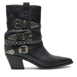 Botki Aldo. Czarne botki Aldo, bez wzorów, bez obcasa, na słupku, bez zapięcia. Za 419.99 zł.