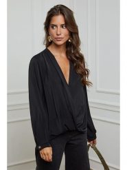 L'armoire de Suzette Bluzka w kolorze czarnym rozmiar: 38/40. Czarne bluzki L'armoire de Suzette, l, bez wzorów, klasyczne, bez kołnierzyka, bez ramiączek. Za 73.99 zł.