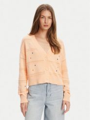 United Colors Of Benetton Kardigan 10C1E604W Pomarańczowy Regular Fit. Brązowe swetry United Colors Of Benetton, m, bez wzorów, z bawełny, bez ramiączek. Za 299.99 zł.