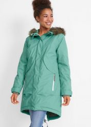 Płaszcz funkcyjny nieprzemakalny. Zielone kurtki przeciwdeszczowe bonprix, s, bez wzorów, bez kaptura. Za 359.99 zł.