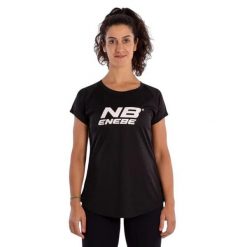 Koszulka damska Enebe Zircon. Czarne t-shirty sportowe ENEBE, xs, bez wzorów, z materiału, bez ramiączek. Za 145.99 zł.