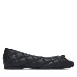 Baleriny Tommy Hilfiger. Czarne baleriny Tommy Hilfiger, bez wzorów, bez obcasa, bez zapięcia. Za 449.99 zł.
