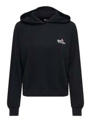 ONLY Bluza w kolorze czarnym rozmiar: S. Czarne bluzy ONLY, s, bez wzorów, z kapturem. Za 91.99 zł.